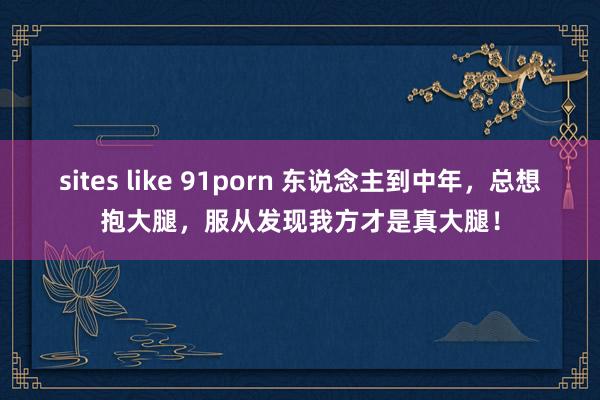 sites like 91porn 东说念主到中年，总想抱大腿，服从发现我方才是真大腿！