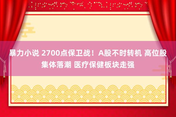 暴力小说 2700点保卫战！A股不时转机 高位股集体落潮 医疗保健板块走强