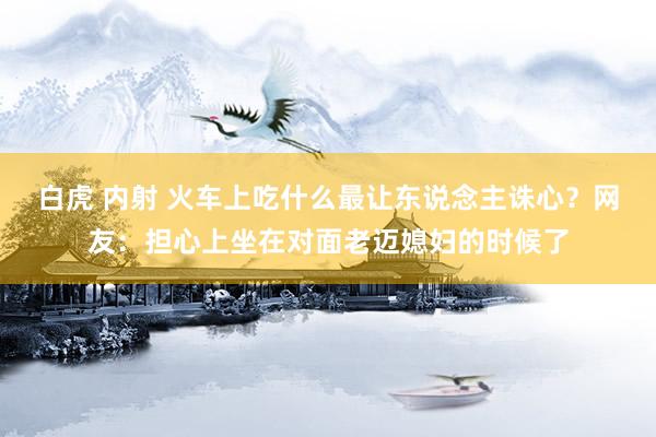 白虎 内射 火车上吃什么最让东说念主诛心？网友：担心上坐在对面老迈媳妇的时候了