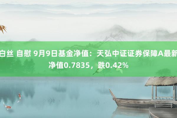 白丝 自慰 9月9日基金净值：天弘中证证券保障A最新净值0.7835，跌0.42%