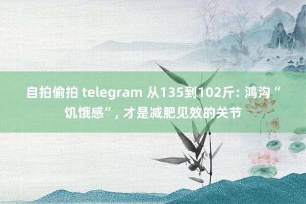 自拍偷拍 telegram 从135到102斤: 鸿沟“饥饿感”， 才是减肥见效的关节