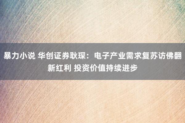 暴力小说 华创证券耿琛：电子产业需求复苏访佛翻新红利 投资价值持续进步