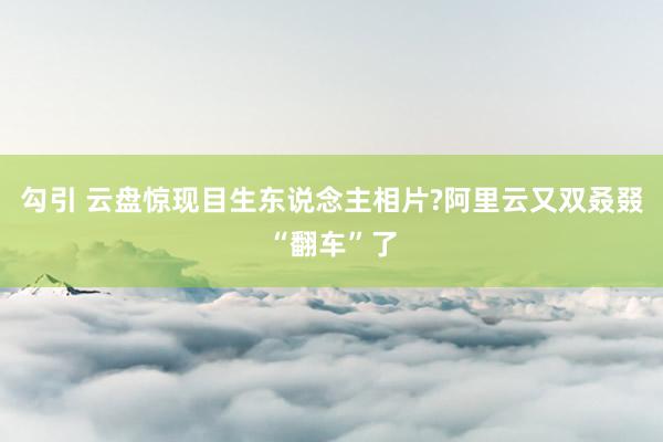 勾引 云盘惊现目生东说念主相片?阿里云又双叒叕“翻车”了