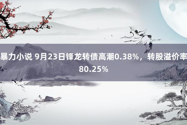 暴力小说 9月23日锋龙转债高潮0.38%，转股溢价率80.25%