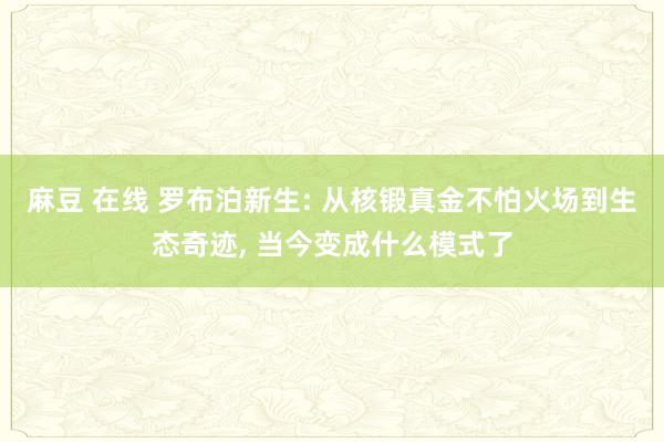 麻豆 在线 罗布泊新生: 从核锻真金不怕火场到生态奇迹， 当今变成什么模式了