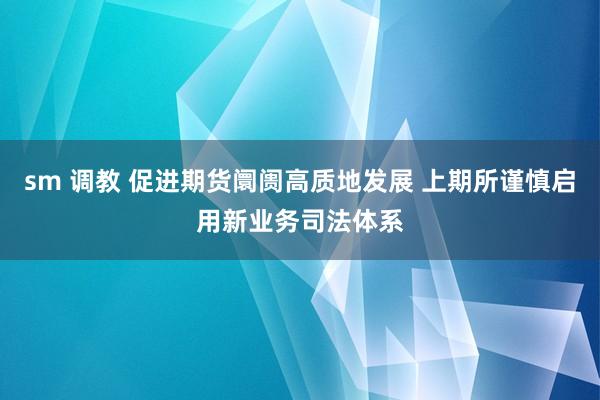 sm 调教 促进期货阛阓高质地发展 上期所谨慎启用新业务司法体系