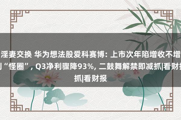 淫妻交换 华为想法股爱科赛博: 上市次年陷增收不增利“怪圈”, Q3净利骤降93%, 二鼓舞解禁即减抓|看财报