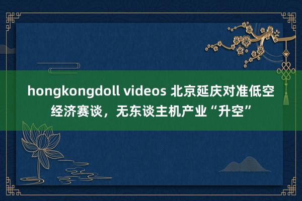 hongkongdoll videos 北京延庆对准低空经济赛谈，无东谈主机产业“升空”