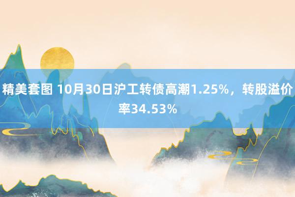 精美套图 10月30日沪工转债高潮1.25%，转股溢价率34.53%