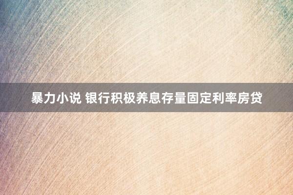 暴力小说 银行积极养息存量固定利率房贷