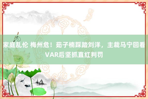 家庭乱伦 梅州危！茹子楠踩踏刘洋，主裁马宁回看VAR后坚抓直红判罚