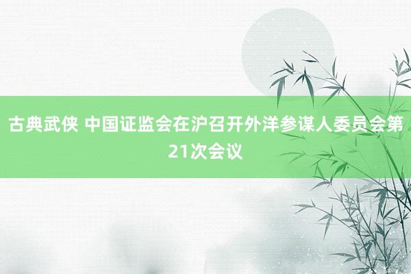 古典武侠 中国证监会在沪召开外洋参谋人委员会第21次会议