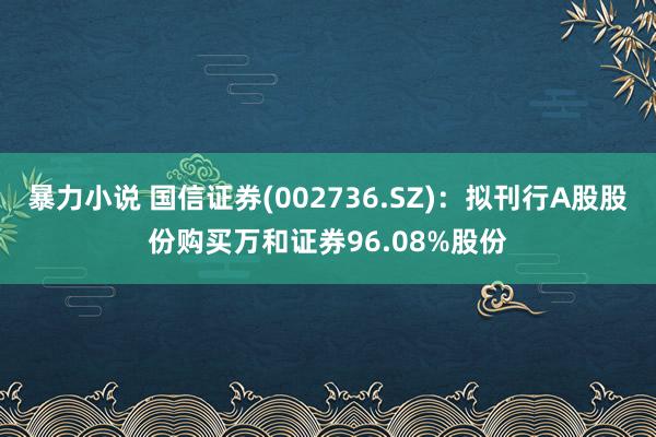 暴力小说 国信证券(002736.SZ)：拟刊行A股股份购买万和证券96.08%股份