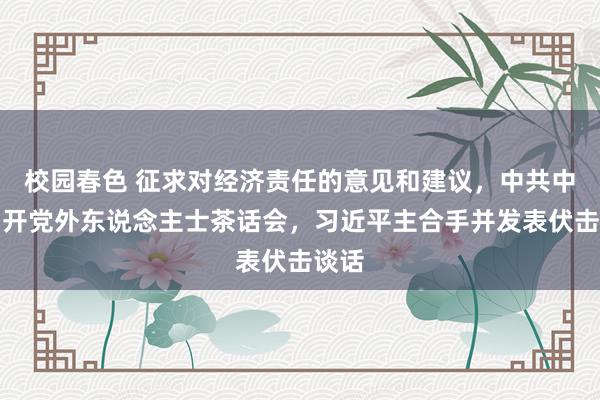 校园春色 征求对经济责任的意见和建议，中共中央召开党外东说念主士茶话会，习近平主合手并发表伏击谈话