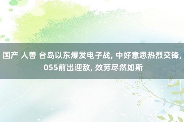 国产 人兽 台岛以东爆发电子战， 中好意思热烈交锋， 055前出迎敌， 效劳尽然如斯