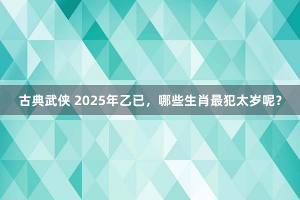 古典武侠 2025年乙已，哪些生肖最犯太岁呢？