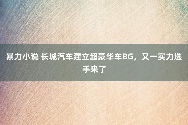 暴力小说 长城汽车建立超豪华车BG，又一实力选手来了