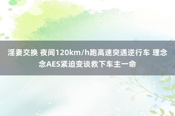 淫妻交换 夜间120km/h跑高速突遇逆行车 理念念AES紧迫变谈救下车主一命